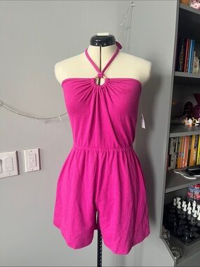 NWT Girls' Fuchsia Halter Romper One-Piece